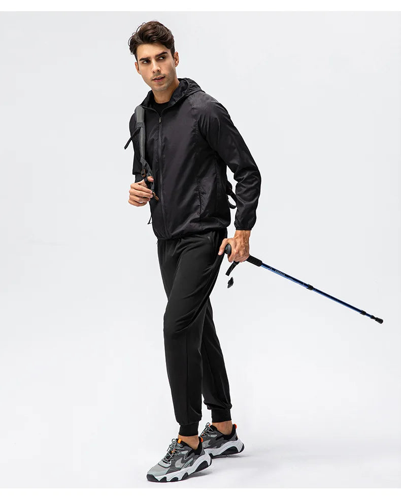 Unisex Waterproof Windbreaker Jacket – Sun Protection & Outdoor Use